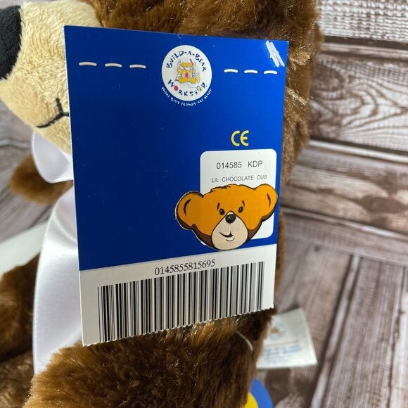 BUILD-A-BEAR BABW Lil Chocolate Cub Brown Bear Stuffed Animal Complete NIB NEW - Picture 8 of 8